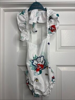 White Ariel Mermaid One-Piece Baby Romper